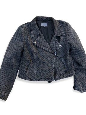 MARRAKECH Quilted Motorcycle Jacket Women's MEDIUM Black Biker